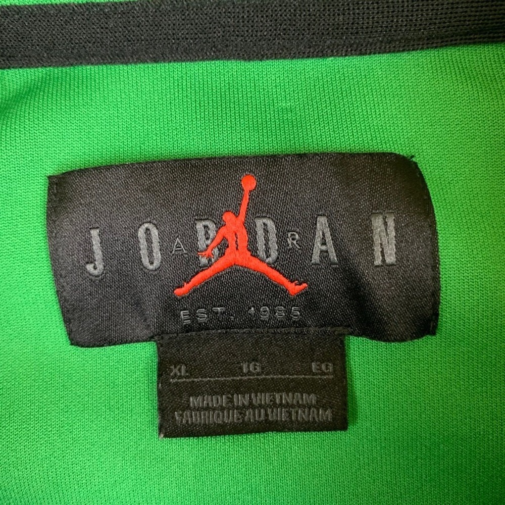Air Jordan Mens Green White Full Zip Track Jacket XL Jumpman Patch - Picture 4 of 10